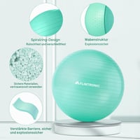 Minge de gimnastică flintronic 55 cm, minge de yoga ultra groasă anti-explozie cu pompă de picior gonflabilă, minge de șezut antiderapantă, minge de fitness pentru pilates, verde 5