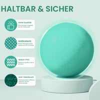 Minge de gimnastică flintronic 55 cm, minge de yoga ultra groasă anti-explozie cu pompă de picior gonflabilă, minge de șezut antiderapantă, minge de fitness pentru pilates, verde 3