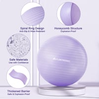flintronic Gymnastická lopta 65 cm, ultrahrubá fitlopta na cvičenie odolná proti prasknutiu s nafukovacou pumpou, protišmyková fitnes lopta na jogu, pilates 3