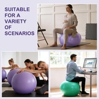 flintronic Gymnastická lopta 65 cm, ultrahrubá fitlopta na cvičenie odolná proti prasknutiu s nafukovacou pumpou, protišmyková fitnes lopta na jogu, pilates 7