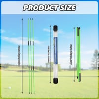 Bețe de aliniere pentru golf flintronic, 2 bucăți, bețe pliabile pentru antrenament cu tub de depozitare transparent, ajutor pentru swing, indicator de direcție, roșu 2