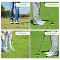 Bețe de aliniere pentru golf flintronic, 2 bucăți, bețe pliabile pentru antrenament cu tub de depozitare transparent, ajutor pentru swing, indicator de direcție, roșu 5