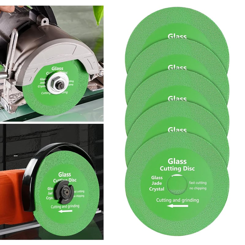Flintronic Gyémánt Vágótárcsa Üveghez, 100mm Átmérő Kerámia Csempe Vágókorong, Üvegvágó Tárcsa Szett 5 Darabos