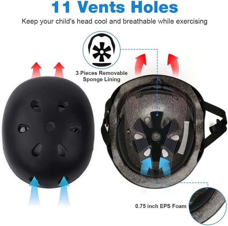 Flintronic Gyerek Kerékpáros Sisak 2-13 Év Skateboard Roller Védelem Lányoknak Fiúknak