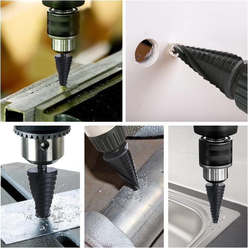 Flintronic HSS lépcsős fúró 4-32mm spirálhornyos kúpfúró 15 fokozat