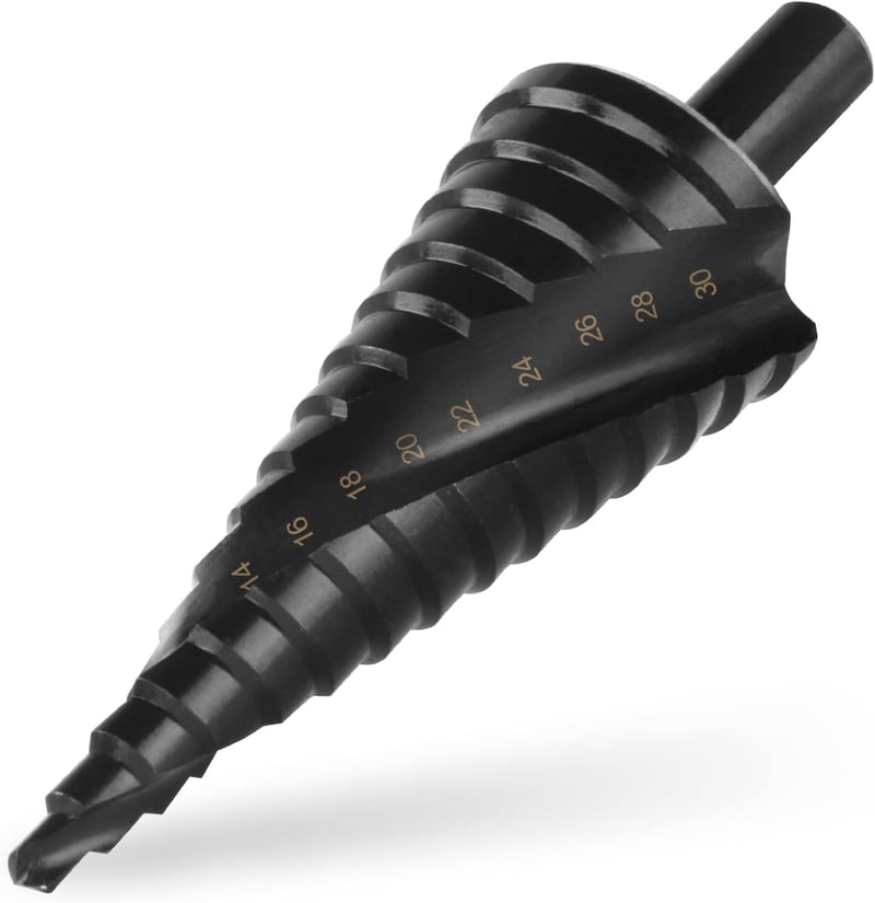 Flintronic HSS lépcsős fúró 4-32mm spirálhornyos kúpfúró 15 fokozat
