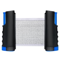flintronic Vyťahovacia sieťka na stolný tenis na akýkoľvek stôl, prenosná náhradná pingpongová sieťka do interiéru aj exteriéru, max. 170 cm, modro-čierna 1