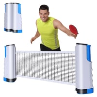 flintronic Rozkladacia sieťka na stolný tenis na akýkoľvek stôl, prenosná náhradná sieťka na ping-pong do interiéru aj exteriéru, max. dĺžka 170 cm 8