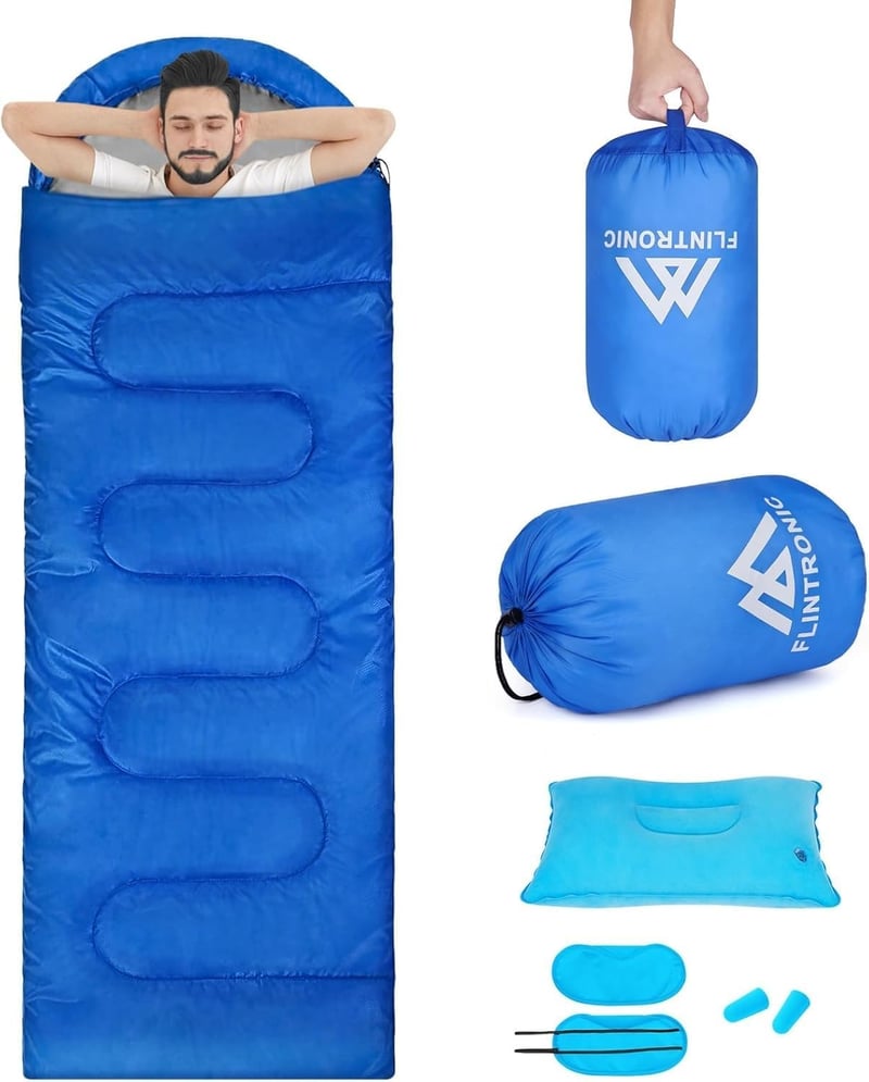 flintronic Könnyű Hálózsák 210x75cm Kemping Túrázás Utazáshoz Kompakt