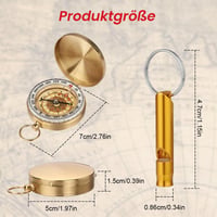 Busolă de exterior flintronic, busolă de buzunar din cupru, rezistentă la apă, cu indicator luminos, busolă vintage din metal cu scală de precizie, pentru drumeții, călătorii, camping 2