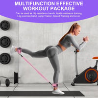 Flintronic Lábhurok D-Gyűrűs Kábelvonó Fitness Edzéshez Uniszex Bokavédő - #8 Black/Pink Set 3