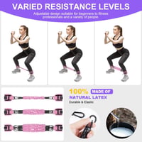 Flintronic Lábhurok D-Gyűrűs Kábelvonó Fitness Edzéshez Uniszex Bokavédő - #8 Black/Pink Set 6