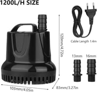 flintronic DH-2000 merülő vízpumpa 1200 L/h, 25 W, 2 fúvókával 2