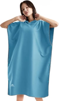 Flintronic Mikroszálas Surf Poncsó 110x80cm - Gyorsan Száradó Kapucnis Fürdőköpeny Férfiaknak és Nőknek - Strandhoz, Szörfözéshez, Szaunához 1