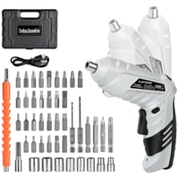 Flintronic Mini akumulatorski odvijač s LED svjetlom - 3,6V punjivi ručni alat s 45 dodataka, USB punjačem, za "uradi sam" projekte 2