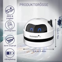 flintronic Mini stolný vysávač, USB nabíjateľný prenosný vysávač na omrvinky s vysokým sacím výkonom na klávesnicu, kancelársky stôl, do auta a na pohovku 2