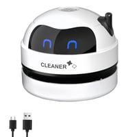 flintronic Mini stolný vysávač, USB nabíjateľný prenosný vysávač na omrvinky s vysokým sacím výkonom na klávesnicu, kancelársky stôl, do auta a na pohovku 1