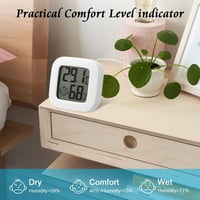 Flintronic Mini LCD Digitális Hőmérő és Páratartalom Mérő 2db Fehér 3