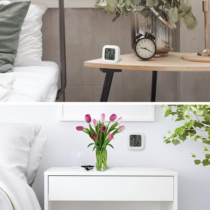 Flintronic Mini LCD Digitális Hőmérő és Páratartalom Mérő 2db Fehér