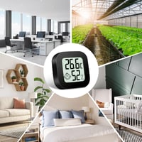 Flintronic Mini LCD Digitális Hőmérő és Páratartalom Mérő Fekete 6