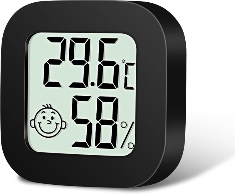Flintronic Mini LCD Digitális Hőmérő és Páratartalom Mérő Fekete
