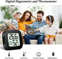 Flintronic Mini LCD Digitális Hőmérő és Páratartalom Mérő Fekete 4