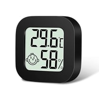 Flintronic mini digitálny LCD teplomer a vlhkomer – čierny 2