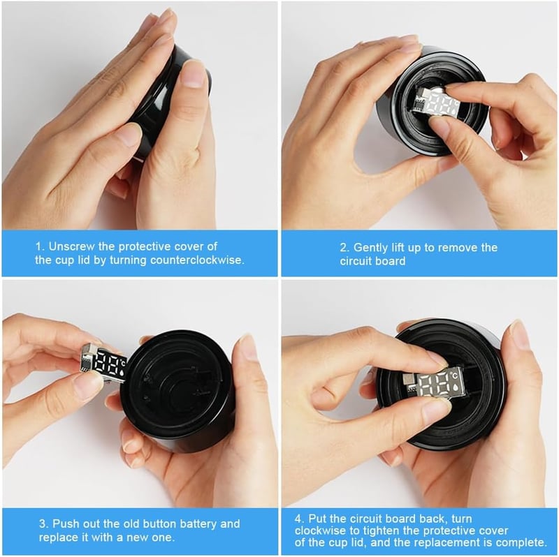 Flintronic Mini Rozsdamentes Acél Termosz 200ml - LED Hőmérséklet Kijelzővel, Hordozható Szigetelt Kulacs Fogantyúval Sportoláshoz, Iskolába