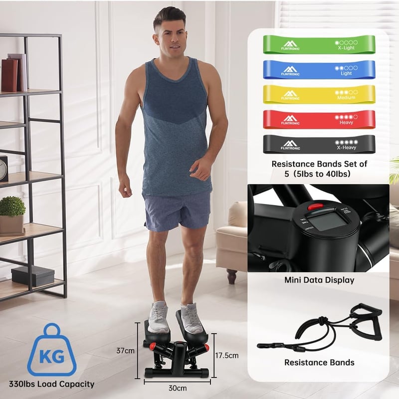 Flintronic Mini Stepper Otthoni Edzéshez 150kg Terhelhetőséggel LCD Kijelzővel