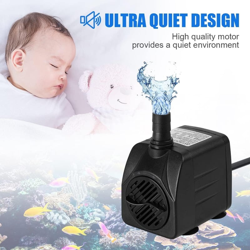 flintronic Mini Vízpumpa 600 L/h Csendes Akváriumhoz Szökőkúthoz Tóhoz