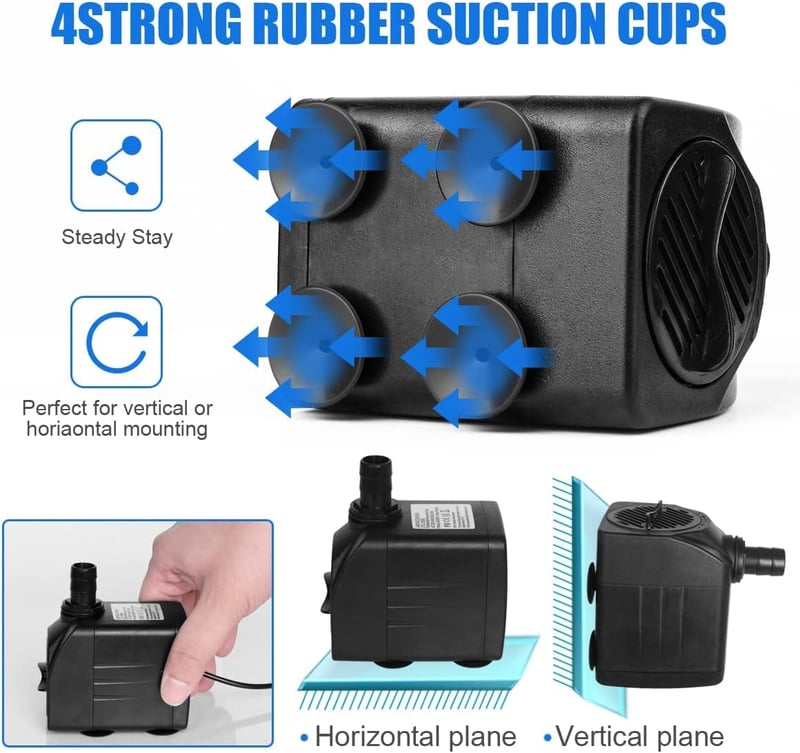 flintronic Mini Vízpumpa 600 L/h Csendes Akváriumhoz Szökőkúthoz Tóhoz