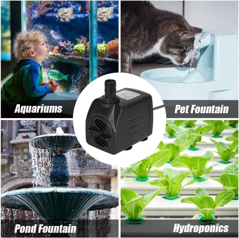 flintronic Mini Vízpumpa 600 L/h Csendes Akváriumhoz Szökőkúthoz Tóhoz