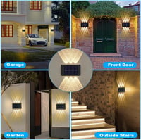 flintronic Napelemes Kültéri Lámpa Szett - IP65 Vízálló Fali Világítás, Állítható Fel-Le Fényszórás, 12 LED, Érintésvezérelt, Kerthez, Teras 7