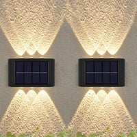 flintronic Napelemes Kültéri Lámpa Szett - IP65 Vízálló Fali Világítás, Állítható Fel-Le Fényszórás, 12 LED, Érintésvezérelt, Kerthez, Teras 8