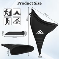 flintronic Női Vizelettartály Csővel, Hordozható Női Urinal Kempinghez és Utazáshoz - Black 2
