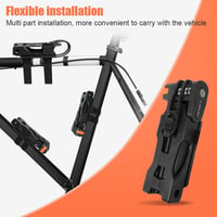 Flintronic Összecsukható Kerékpárzár 4-Számjegyű Kombinációs Kóddal, 88 cm, Acélötvözet, Kulcs Nélküli, E-Bike és MTB Kompatibilis, Fekete 5