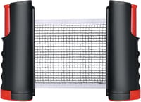 flintronic Összecsukható Ping Pong Hálózat 170 cm, Hordozható Asztalitenisz Háló Beltéri és Kültéri Használatra - black red 1