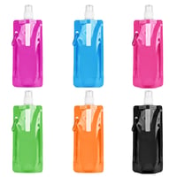 Skladacia športová fľaša flintronic, bez obsahu BPA – 500 ml, 6 ks 2