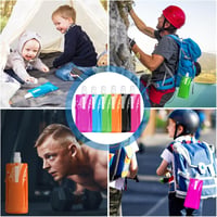 flintronic Összecsukható Vízpalack 500ml BPA-Mentes 6 db Utazáshoz Sporthoz 8