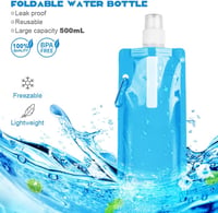 flintronic Összecsukható Vízpalack 500ml BPA-Mentes 6 db Utazáshoz Sporthoz 3