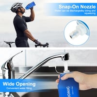 flintronic Skladacia športová fľaša z TPU 500 ml, mäkká fľaša (soft flask) bez obsahu BPA, modrá – na bicyklovanie, turistiku, kempovanie, beh a lezenie 5