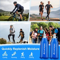 flintronic Skladacia športová fľaša z TPU 500 ml, mäkká fľaša (soft flask) bez obsahu BPA, modrá – na bicyklovanie, turistiku, kempovanie, beh a lezenie 7