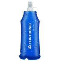 flintronic Skladacia športová fľaša z TPU 500 ml, mäkká fľaša (soft flask) bez obsahu BPA, modrá – na bicyklovanie, turistiku, kempovanie, beh a lezenie 1