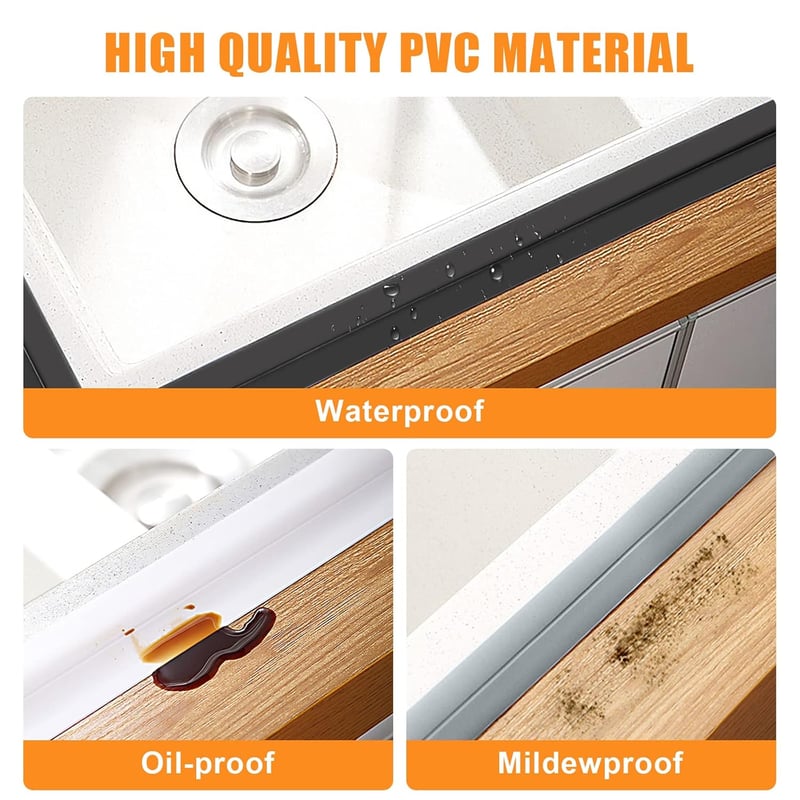 flintronic Puha Szegélyléc 10m x 38mm Fekete, Öntapadós PVC Lábazati Szalag, Rugalmas Tömítőcsík Falhoz