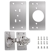 Flintronic set ploča za popravak šarki od nehrđajućeg čelika s vijcima - 2 komada 2