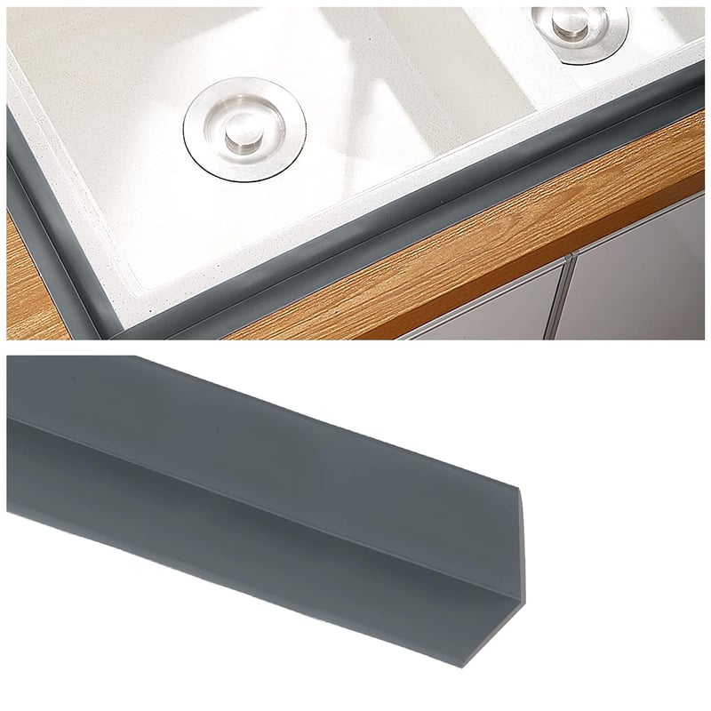 flintronic Soft szegélyléc sötétszürke PVC, 19 x 19 mm, 4,5 m, öntapadós rugalmas hajlítható sarokszegély konyhába és fürdőszobába, hézagzár