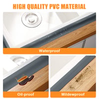 flintronic Soft szegélyléc sötétszürke PVC, 19 x 19 mm, 4,5 m, öntapadós rugalmas hajlítható sarokszegély konyhába és fürdőszobába, hézagzár 6