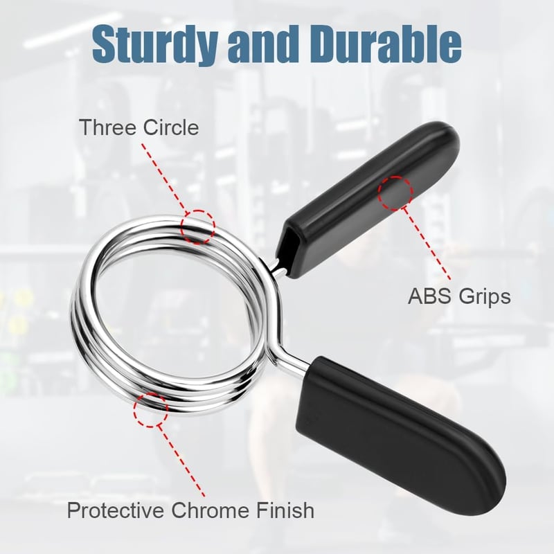 flintronic Súlyzórúd Rugós Bilincs, Acél Súlyzó Zár, Edzés Kiegészítő - 6 pieces 29 mm