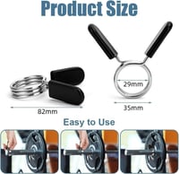 flintronic Súlyzórúd Rugós Bilincs, Acél Súlyzó Zár, Edzés Kiegészítő - 6 pieces 29 mm 2