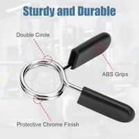 flintronic Súlyzórúd Rugós Bilincs, Acél Súlyzó Zár, Edzés Kiegészítő - 4 pieces 24 mm 3